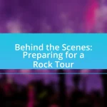 Behind the Scenes: Preparing for a Rock Tour